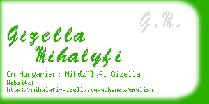 gizella mihalyfi business card